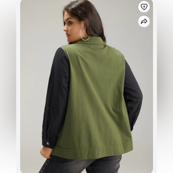 BloomChic Size M Olive and Black Women's Jacket us size 10 - Picture 2 of 4